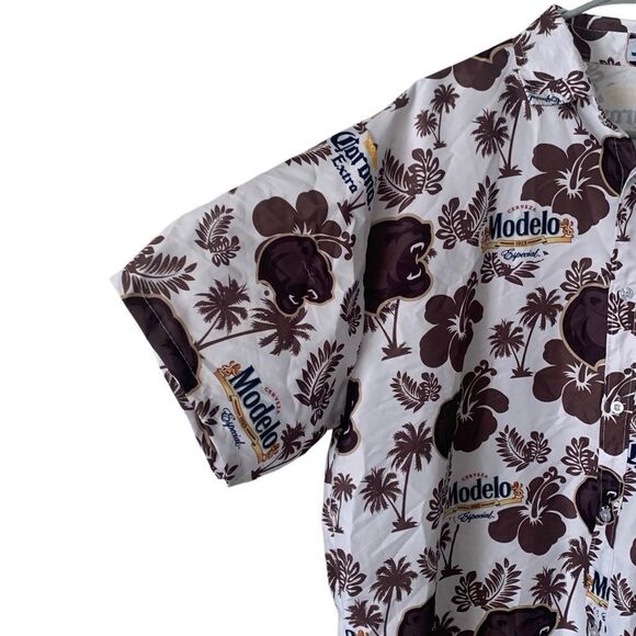 Pre Owned Men's Corona Modelo Short Sleeve Shirt Stand Out in Style Festive - Picture 8 of 10